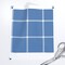 Minimal Check Simple Plaid Cornflower Blue Grid Windowpane Custom Printed Fabric by Spoonflower Various Fabrics by the Yard or Fat Quarter